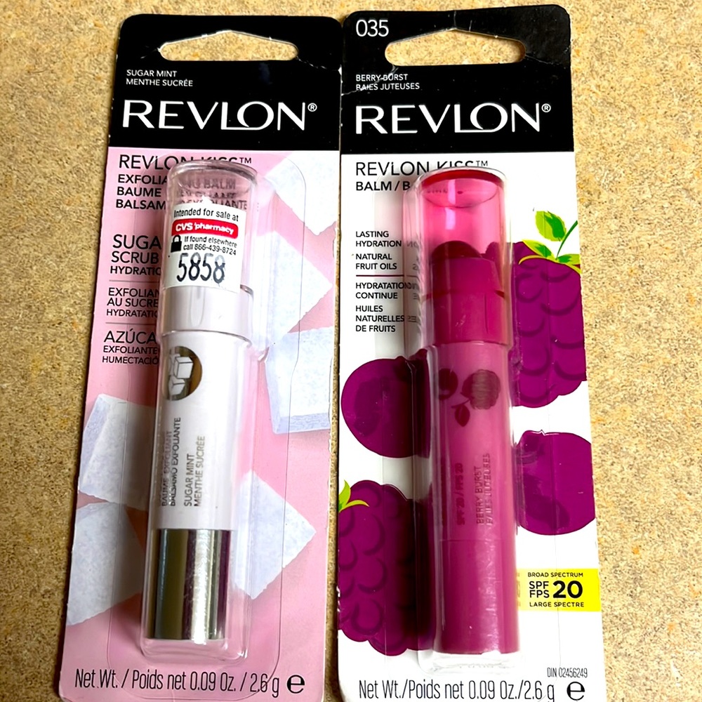 Revlon KISS Balm and exfoliating balm